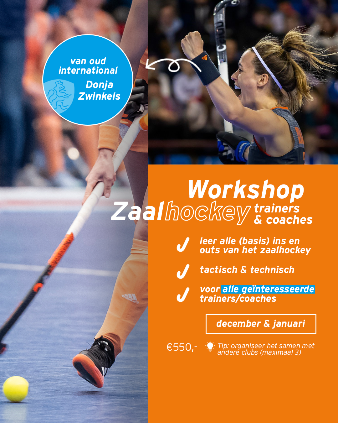 Zaalhockey workshop trainers en coaches